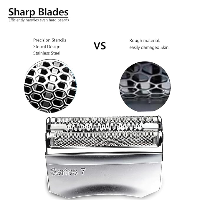 70S Replacement Head Compatible with Braun Series 7, Replacement Heads Compatible with Braun Electric Shaver S7, 720cc, 730cc, 735s, 750cc, 760cc, 790cc
