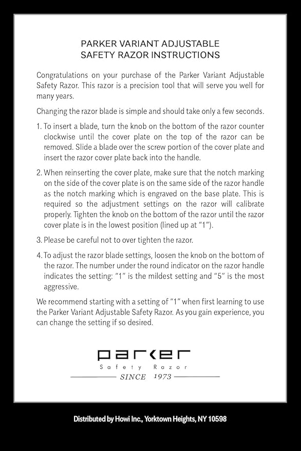 Parker 5-Blade Razor Handle Compatible with Gillette® Fusion® Cartridges – Weighted Metal Handle with Textured Grip for Smooth, Tug-Free Shaving | Luxury Men’s Gift | 1 Cartridge Included (CHROME)
