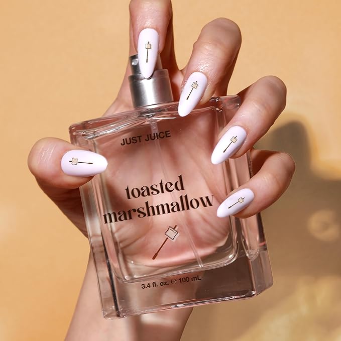 Just Juice Toasted Marshmallow - Vanilla Perfume for Women and Men - Gourmand Mini Travel Perfume with Caramel, Marshmallow, Amber Notes - 0.33 oz