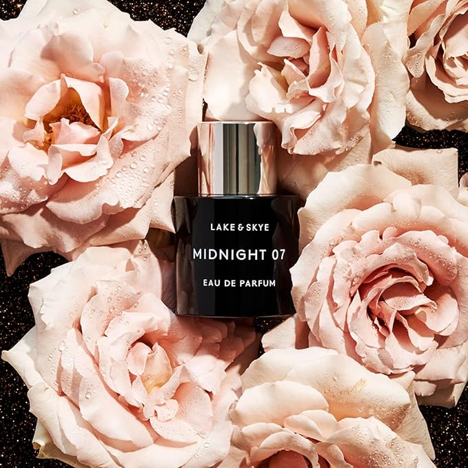 Lake & Skye Midnight 07 Eau de Parfum Spray - 0.06 fl oz (2 ml) Long Lasting Fragrance - Amber, Vanilla, Patchouli, Rose, Fruity, Vegan, Paraben-Free, Cruelty-Free
