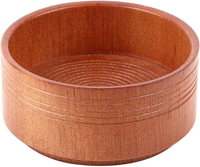 FILFEEL Shaving Bowl, Wooden Shaving Soap Bowl Cup Mug Tool For Man Shaver Cleansing Foam Round