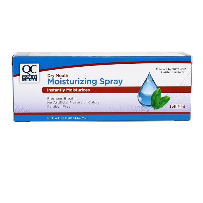 Quality Choice Dry Mouth Moisturizing Spray, Soft Mint, 1.5 FL OZ