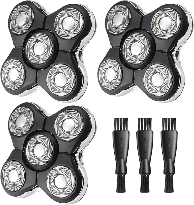 Remington Head Shaver Replacement Blade Compatible with Remington Balder Pro, 3PCS Balder Pro Replacement Head, 3 Cleaning Brush