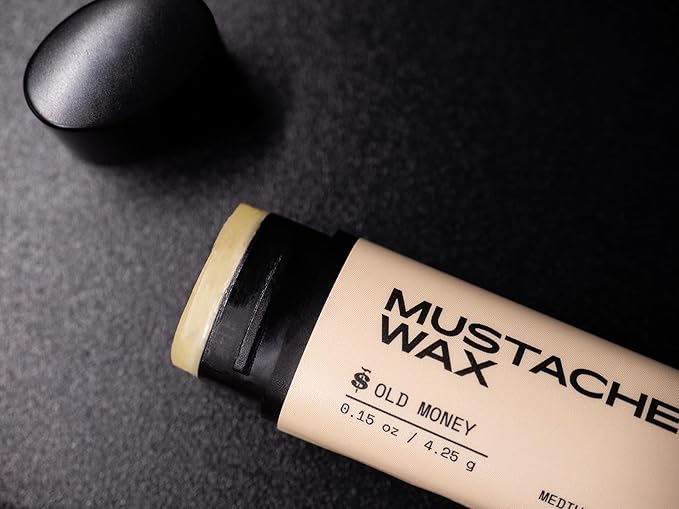 Beardbrand Mustache Wax - Flexible Medium Hold for Creating Natural-Looking Handlebar Mustache Styles - Temple Smoke - 0.15oz