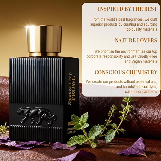 Shadow Leap - Prowl Eau De Parfum, Long-Lasting Spicy Leather Floral Perfumes for Men or Women 100ml | 3.4 fl. oz + 2ml Samples