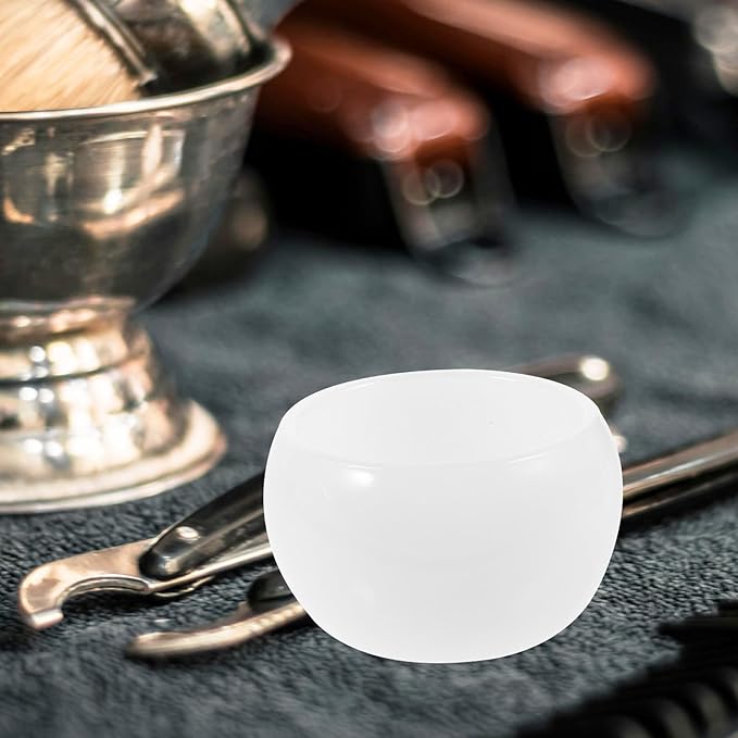 NOLITOY Glass Shaving Soap Bowl for Barber with Small Multi-use Shaving Container Skin Care Shave Soap Bubble Bowl for Men’s Grooming