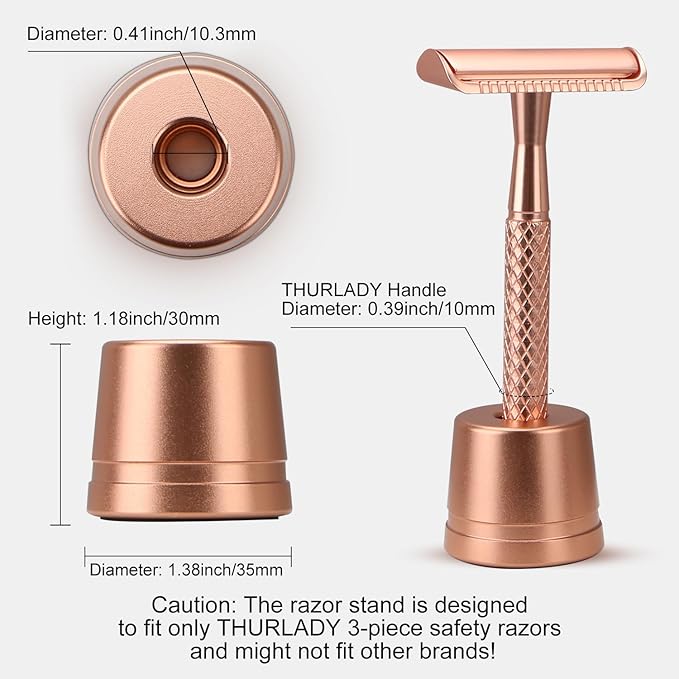 Safety Razor Stand, Safety Razor Holder (Rose Gold)