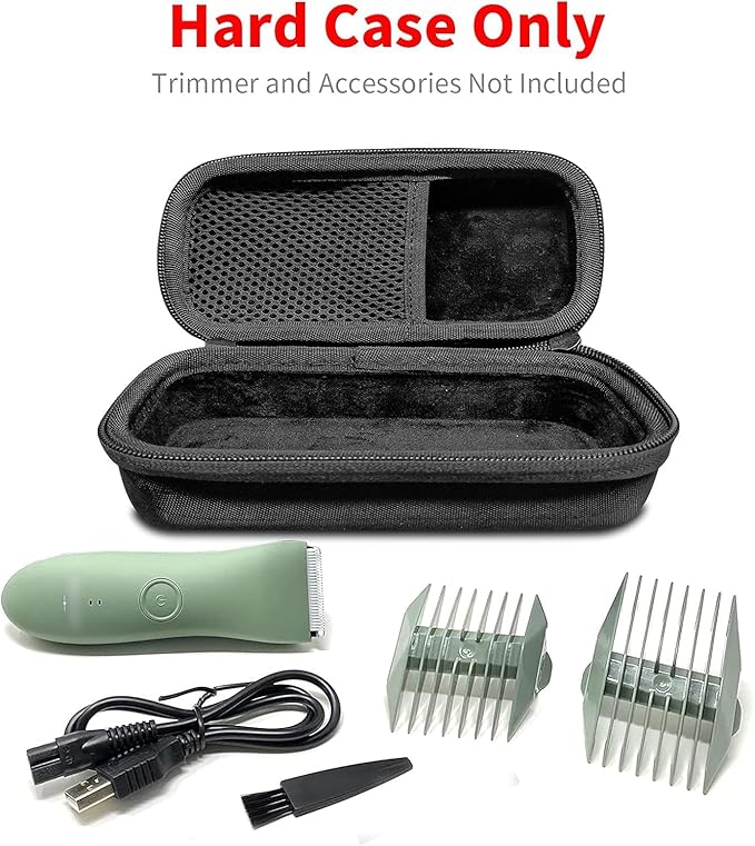 MEROM Hard Case Compatible with Meridian Grooming Shaver Electric Groin Body Trimmer and Accessories, Travel Storage Case for Trimmers, Case Only