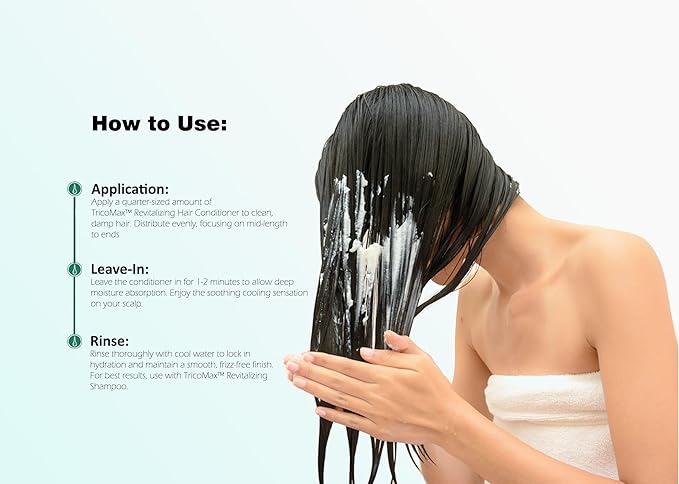 Revitalizing Hair Conditioner, Deep Hydration & Hair Growth Support,Strengthens & Thickens Thinning Hair, Cooling Scalp Relief with Keratin, Peppermint & Shea Butter. Frizz-Free Softness, 8oz.