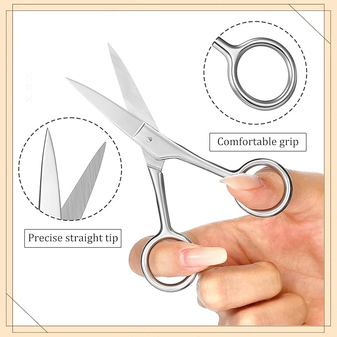 Maitys 10 Sets Beard Brush and Comb Set Bulk Boar Bristle Beard Brush Comb Scissors Kit Gifts for Men Father Colleague Employee Appreciation(Round)