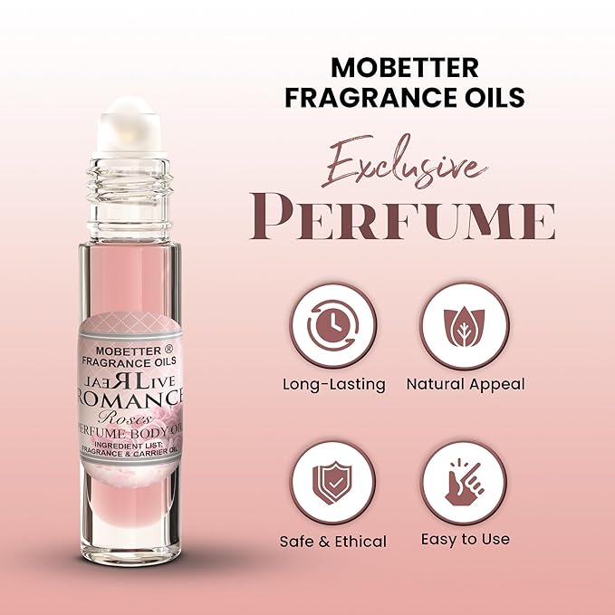 MOBETTER FRAGRANCE OILS Real Live Romance Roses Women Perfume Body Oil