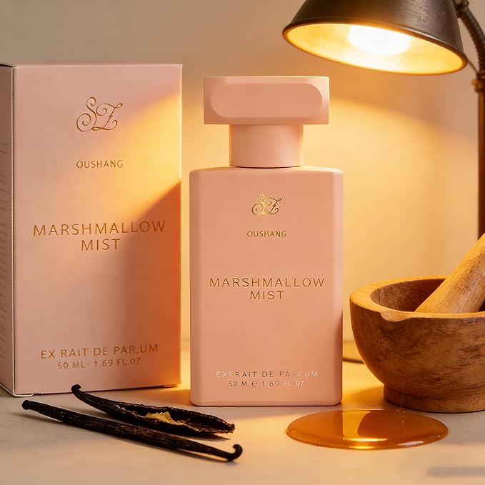 Marshmallow Mist Perfume for Women and Men, Sweet Gourmand Marshmallow Vanilla Scent, Cozy Dessert Fragrance, Long Lasting 8+ Hours Extrait de Parfum