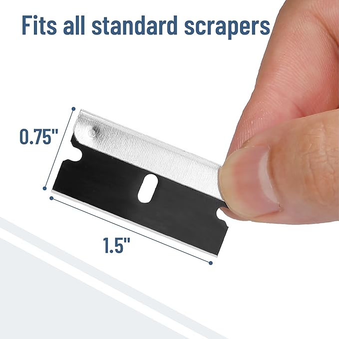 Bates- Single Edge Razor Blades, 100 Pack, Black, Razor Blades Single Edge Blades