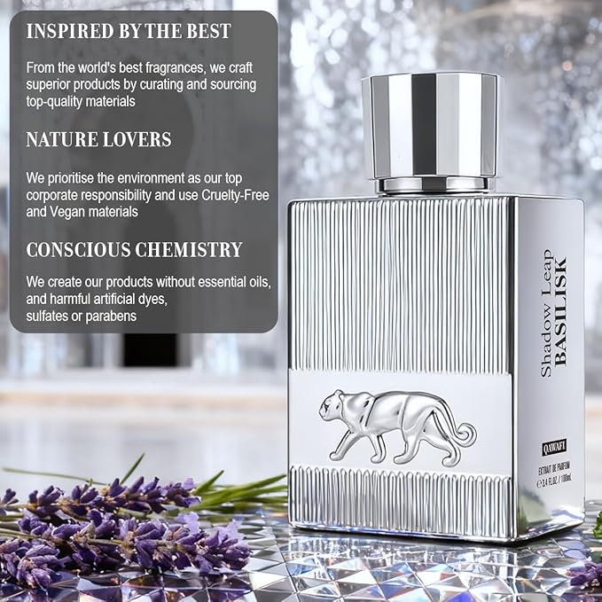 Shadow Leap - Basilisk Eau De Parfum, Long-Lasting Honey Vanilla Oriental Fragrance Perfume for Men or Women - 100ml | 3.4 fl. oz + 2ml Samples