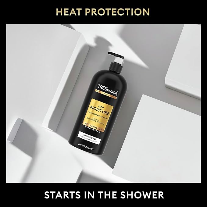 TRESemmé Rich Moisture Moisturizing Conditioner with Pump for Dry Hair Formulated With Pro Style Technology 39 Fl Oz