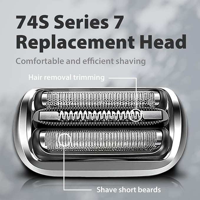 Series 74s Replacement Shaver Heads for Series 7 - Compatible with 7120s, 7125s,7127cs,7171cc,7175cc,Precision Blades Electric Razor Replacement Heads for Men, Fits All S7 Shavers.