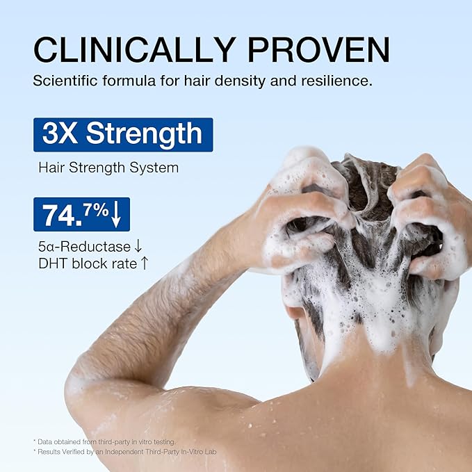 Professional Strength Hair Restore Shampoo for Hair Loss and Thinning Hair, DHT Blocker for Men and Women, Biotin Shampoo Infused with Rosemary Oil for Hair Growth, Sulfate-Free, Color-Safe, 16 Fl Oz
