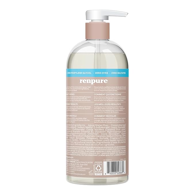 Renpure, Shampoo Coconut And Vitamin E, 24 Ounce