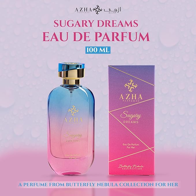 Sugary Dreams Eau de Parfum for Women, Sweet Spiced Gourmand Perfume Spray with Toffee, Chocolate, Tonka Bean, Vanilla & Musk, Long Lasting Women's Fragrance, Butterfly Nebula, 3.4 Fl Oz
