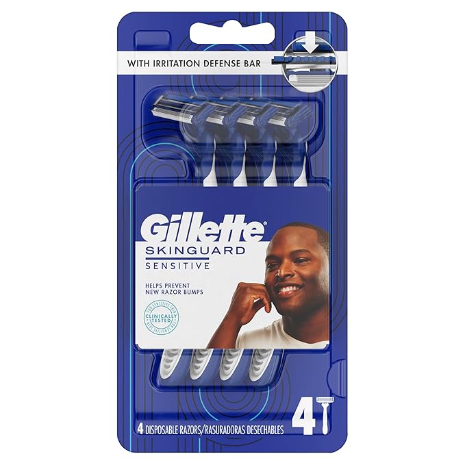 Gillette SkinGuard Razors for Men, Gillette Razor, 4 Count