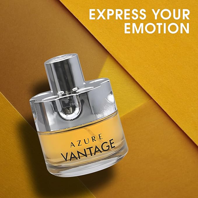 Men’s Cologne Azure Vantage Original Natural Spray Eau De Toilette,Long-Lasting Scent Perfume for Men Elegant Bottle - Great Holiday Gift, 3.4 Fl Oz/100 Ml