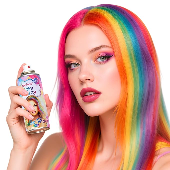 Christmas Orange Hair Spray Temporary for Kids Women, Orange Hair Dye, Washable Root Touch Up Hair Color Spray,One-Time Use Hair Color Wax Pomades for Party Makeup,Cosplay,Crazy Hair Day(120ML)