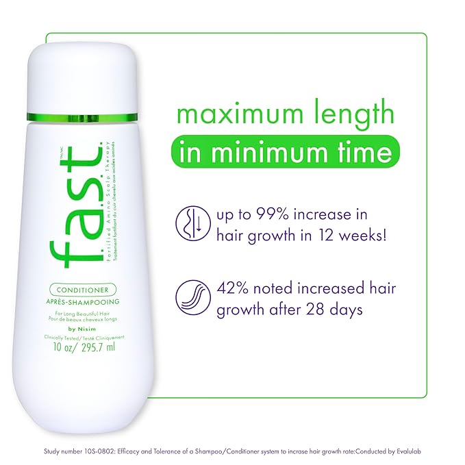 Nisim F.A.S.T. Fortified Amino Scalp Therapy Conditioner for Long Beautiful Hair, 3 oz (New Look - Same Formula)