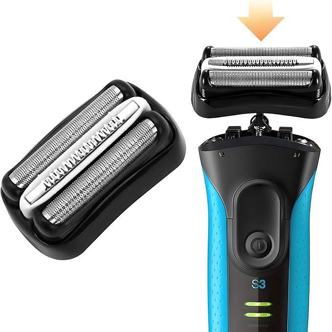 Series 3 32B Replacement Head, Series 3 Electric Shaver Replacement Head Blades for Braun S3 Foil & Cutter Razor Heads, Applicable for Braun S3 3040s 3010s 310s 3000s 3050cc 3080s 390cc Etc