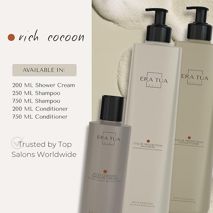 Rich Cocoon Shower Cream | Dutch Made Formulated | Natural Vegan & Cruelty Free | Paraben, Sulfate & Silicone Free | Moisturizing Body Wash for All Skin Types | 200 ml