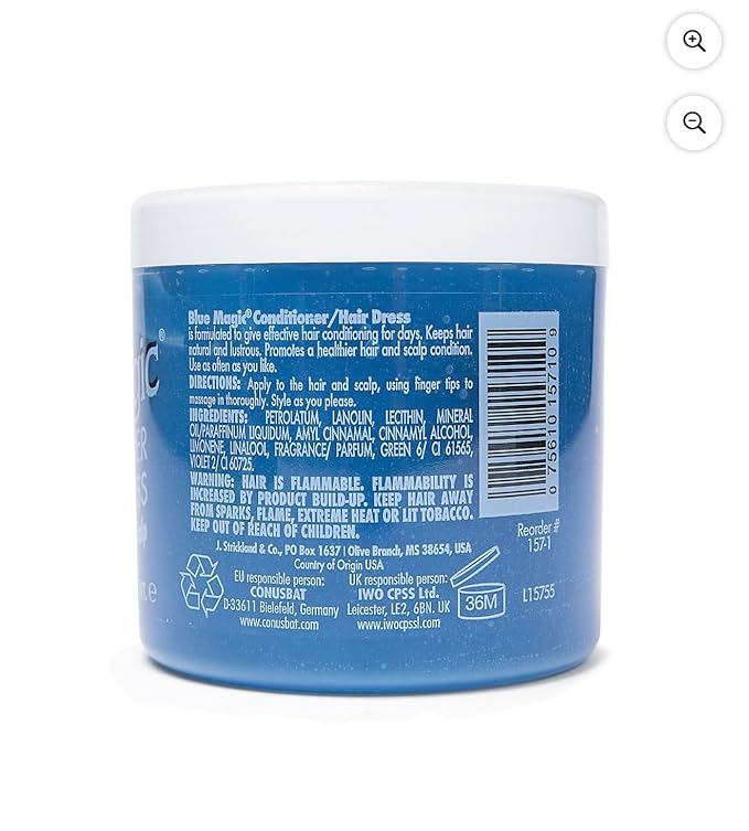 Blue Magic Original Hair Conditioning Dressing, Moisturizing Formula, 12 oz (2-Pack)