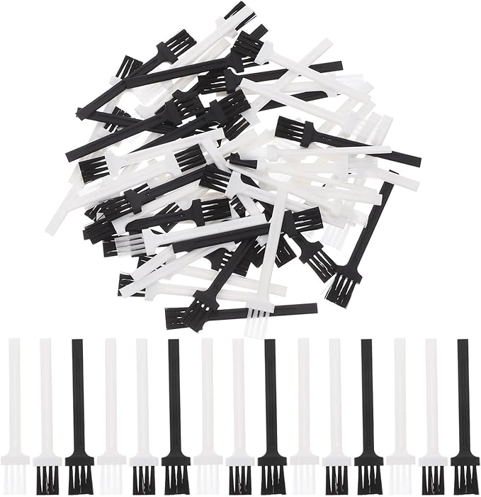 VALICLUD 60pcs Electric Shaver Cleaning Brush and Keyboard Set, Portable Mini Plastic Duster Brushes for Razor Dust Removal and Computer Accessories, Multipurpose Cleaning for Men’s