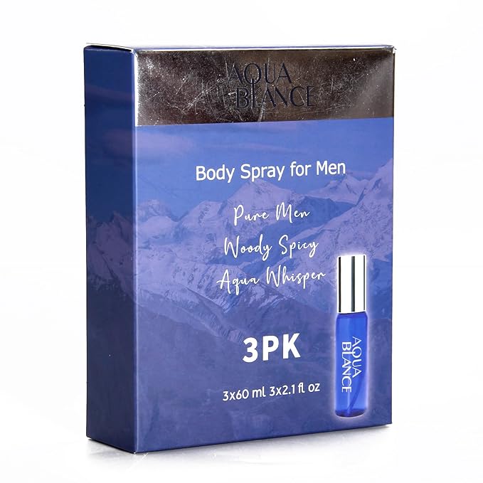 Body Spray For Men, 2.1 Fl Oz/60 ML, Travel Size 3-Pack Set