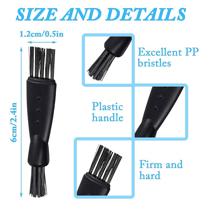 24PCS Men's Electric Shavers Cleaning Brush Double-Sided Shavers Brush Hair Brush Cleaner Tool Tiny Multi-Function Beard Brush Kit