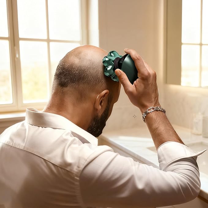 Head Shavers for Bald Men - 7D Arc Magnetic Detachable Electric Razor, Waterproof Wet Dry 5-in-1 Electric Shaving & Grooming Kit, LED Display Rechargeable Head & Body Hair Shaver, Green