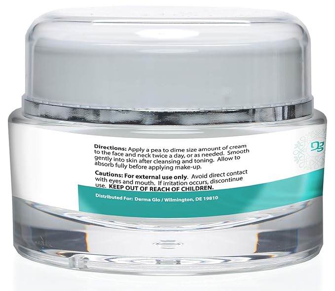 Derma Glo- Advanced Skincare- Ageless Moisturizer- Deeply Hydrate Day & Night Facial Moisturizer- Minimize Wrinkles and Aging 1oz/30ml