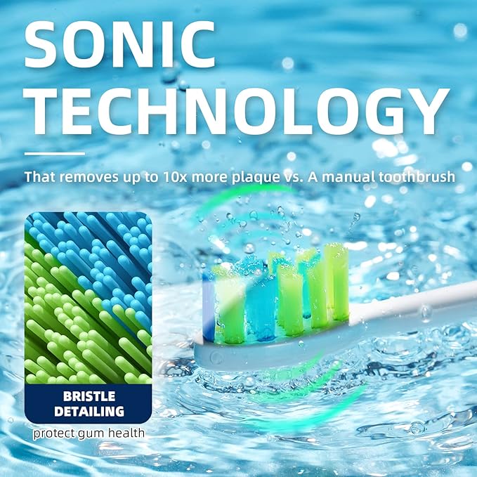 7AM2M Sonic Electric Toothbrush for Adults and Kids, 40000 VPM High-Powered with 4 Brush Heads & 5 Modes, One Charge for 90 Days, 2 Minutes Built-in Smart Timer, Rechargeable Toothbrushes, Pink