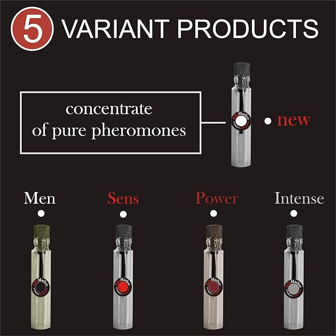 Cologne for Men with Pheromones - 5 Male Oil Perfumes x 2ml -Oil Perfume Set for Man - Great Holiday Gift