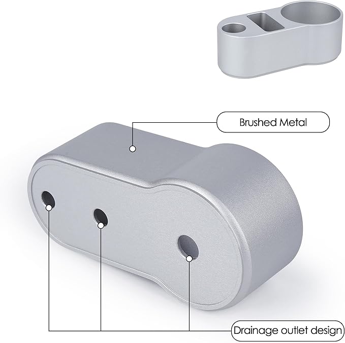 Linkidea Aluminum Men's Shaving Razor Stand Holder, 0.5" (14mm) Diameter, Brush & Blade Organizer, Compatible with Merkur MK-34C, MK-23C, Vikings Blade the Chieftain (Silver)