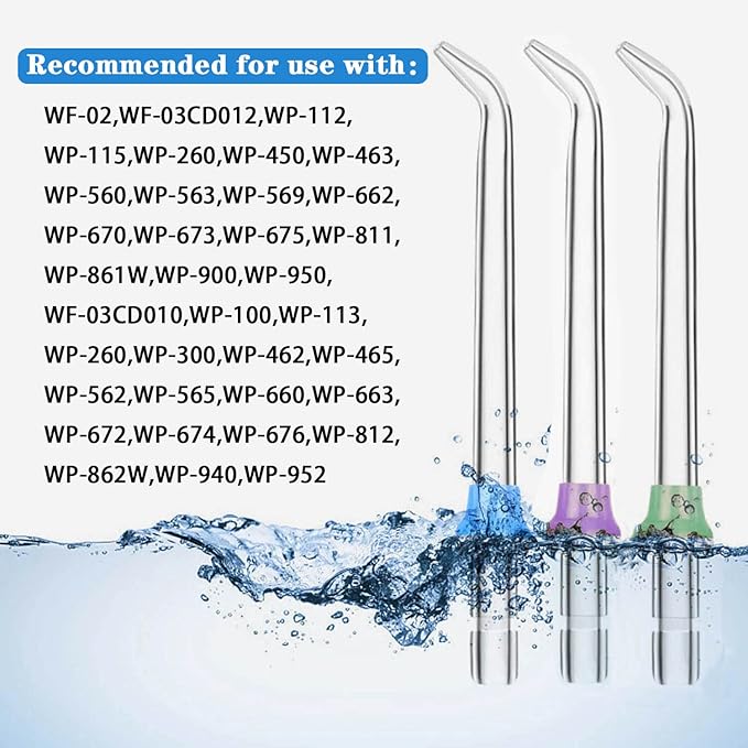 Replacement Heads for Waterpik,Water Flossers Other Brand Oral Replacement Tips for Water Pik Water Flosser(3 Classic Jet Tips)