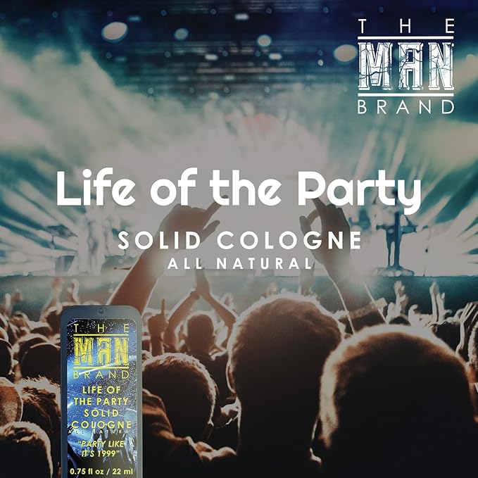 Life of the Party Solid Cologne - Natural Men's Travel Size Cool Water Cologne (3/4 oz, Pack of 1)