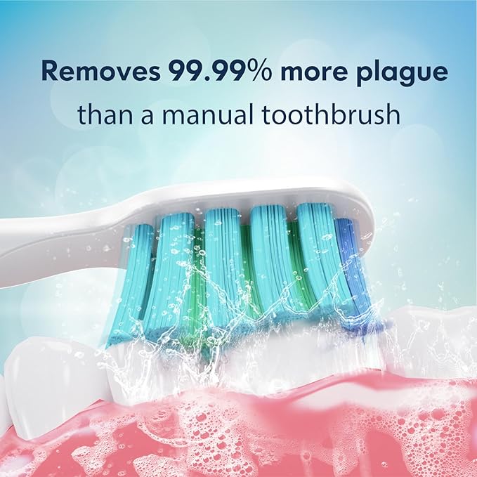 Pink Electric Toothbrush for Adults Kids Electric Toothbrush Rechargeable with 9 Brush Heads, 5 Modes and 2 Minutes Smart Timer, 4Hours Charge for 60 Days, Roman Column Handle (Pink 8-12)