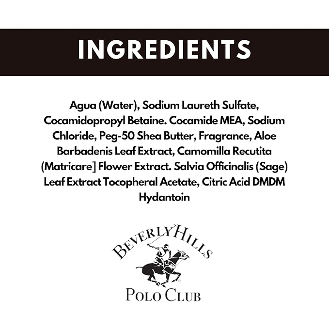 Beverly Hills Polo Club Blaze Men's 2-in-1 Hair & Body Wash - Luxury Cleansing, Invigorating Refreshment & Long-Lasting Designer Scent for Daily Confidence, 8.5 oz