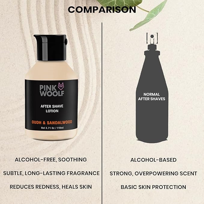 After Shave Lotion for Men – Alcohol Free Soothing Aftershave for Razor Bumps, Ingrown Hair & Sensitive Skin, Post Shave Moisturizer for Face & Bald Head | 3.7oz