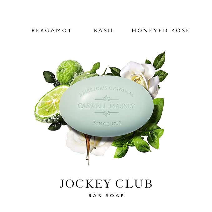 Caswell-Massey Newport & Jockey Club Soap Bar Bundle | Men’s Triple-Milled Soaps | Marine & Classic Scents | Plant-Based, Essential Oils, Made in USA | 2 Bars, 5.8 oz Each