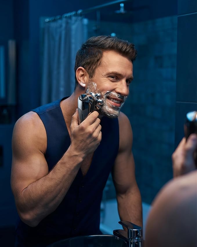 Head Shaver for Bald Men, 5-in-1 Electric Razor with 7D Floating & 2-Speed Modes, IPX7 Waterproof, LED Smart Display and & Type-C Fast Charging, Professional Grooming Kit for Men Head, Face Beard