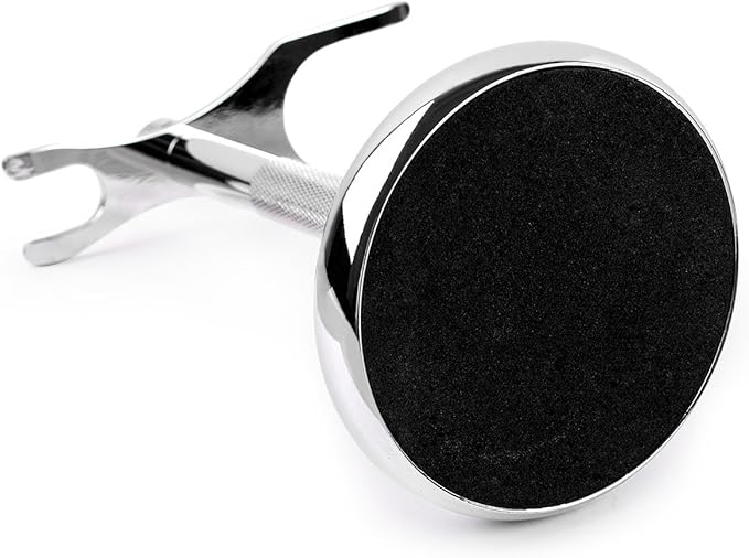 QSHAVE Deluxe Chrome Razor and Brush Stand Holder, Prolong The Life of Your Shaving Brush, 2 Prongs