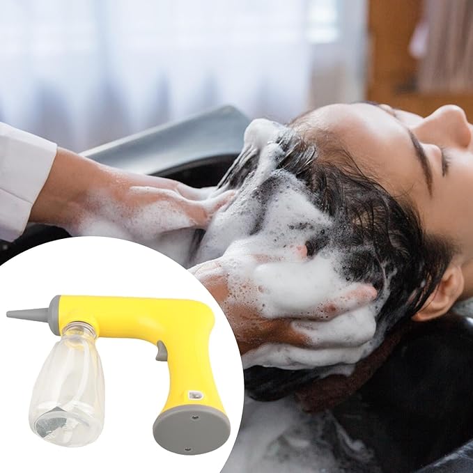 Perming Foaming Machine Lather Maker Hot Lather Machine USB Charging for Barber Shop, yellow