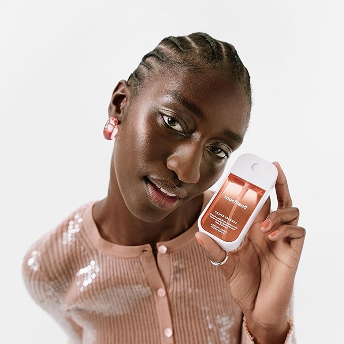 Touchland Hydrating Body & Hair Fragrance Mist, Peachy Lychee, 2 FL. OZ. Travel Size Body Spray