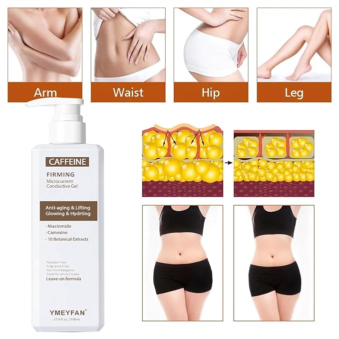 Hot Caffeine Conductive Gel for Body Sculpting Machine, Massage Gel for Body Slimming, Skin Firming & Lifting, Tighten Arms, Tummy, Butt, Thighs for Women and Men, with Capsicum Resin Help Fat Burning