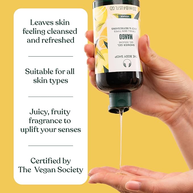 The Body Shop Mango Shower Gel Regular, 8.4 Fluid Ounce (Packaging May Vary)